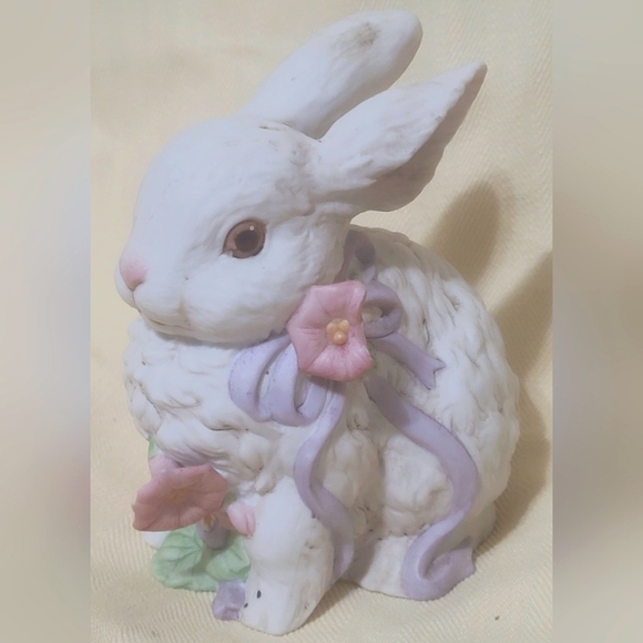 Vintage Enesco Ceramic Musical Bunny Rabbit - Picture 1 of 9